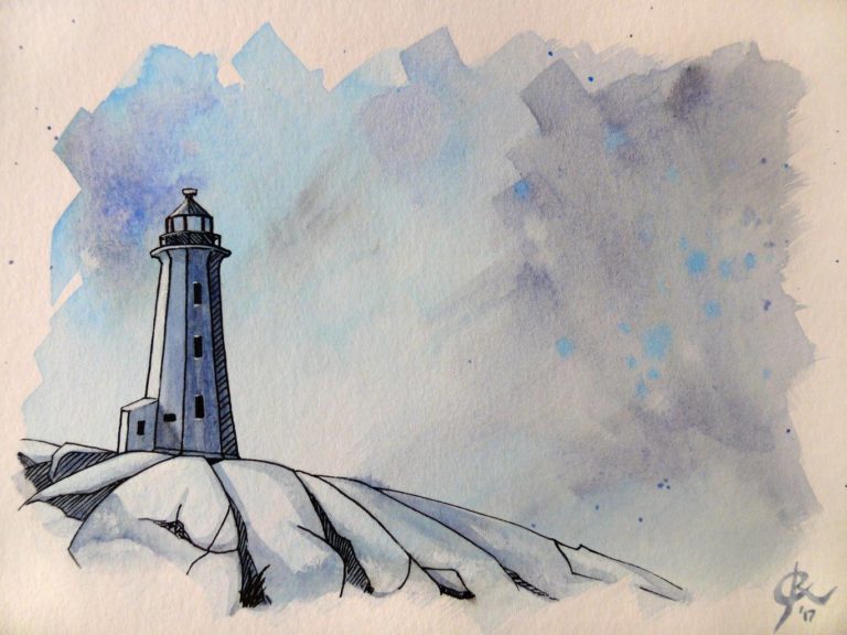 Read more about the article Lighthouse Watercolour